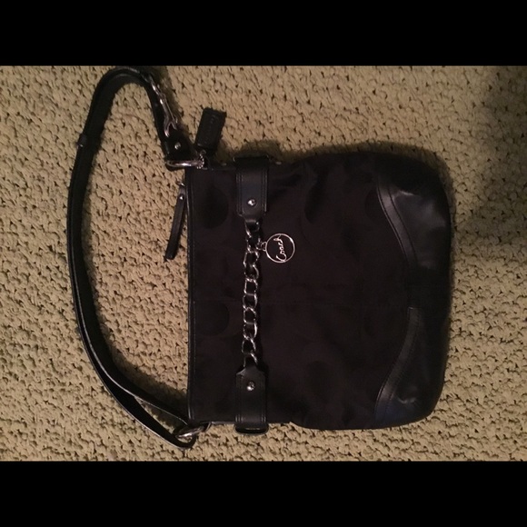 Coach Handbags - Coach Signature Convertible Crossbody Black